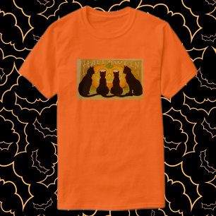Vintage Halloween Cats and Jack O'Lantern T-Shirt