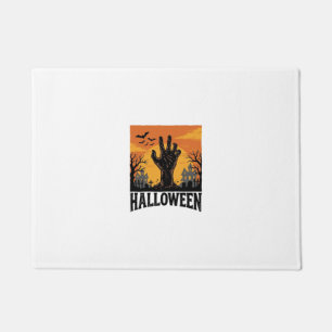 Vintage Halloween Cemetery Zombie Hand Shirt Desig Doormat