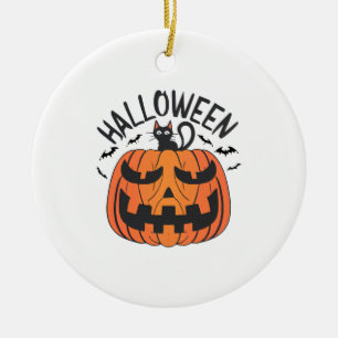 Vintage Halloween Ceramic Ornament