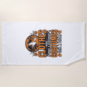 Vintage Halloween Clothes Costume Statement Shirt_ Beach Towel