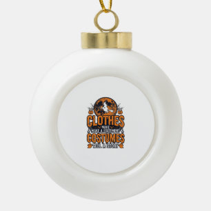 Vintage Halloween Clothes Costume Statement Shirt_ Ceramic Ball Christmas Ornament