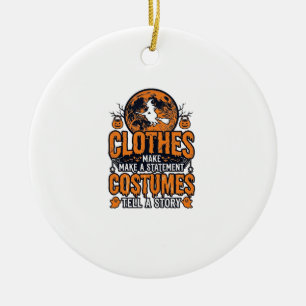 Vintage Halloween Clothes Costume Statement Shirt_ Ceramic Ornament