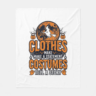 Vintage Halloween Clothes Costume Statement Shirt_ Fleece Blanket