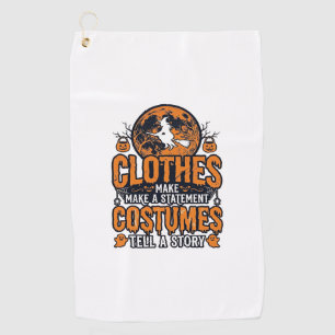 Vintage Halloween Clothes Costume Statement Shirt_ Golf Towel