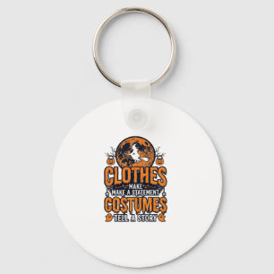 Vintage Halloween Clothes Costume Statement Shirt_ Key Ring