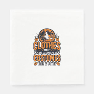 Vintage Halloween Clothes Costume Statement Shirt_ Napkin