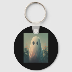 Vintage Halloween Costume Ghost In The Forest Goth Key Ring