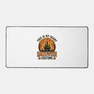 Vintage Halloween Costume Haunted Castle Shirt Des Desk Mat