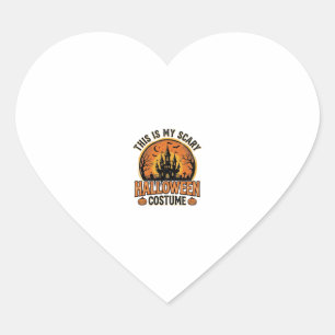 Vintage Halloween Costume Haunted Castle Shirt Des Heart Sticker