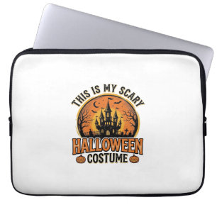 Vintage Halloween Costume Haunted Castle Shirt Des Laptop Sleeve