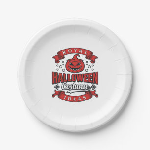 Vintage Halloween Costume Ideas Vector Design_1 Paper Plate