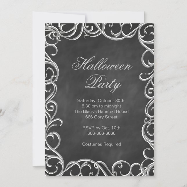 Vintage Halloween Costume Party Invitation (Front)