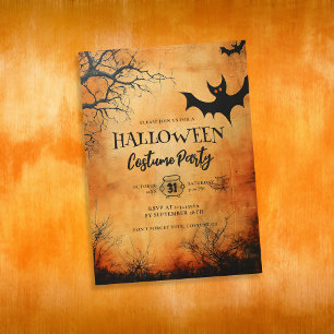 Vintage Halloween Costume Party Invitation