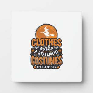Vintage Halloween Costume Statement Shirt Design_1 Plaque