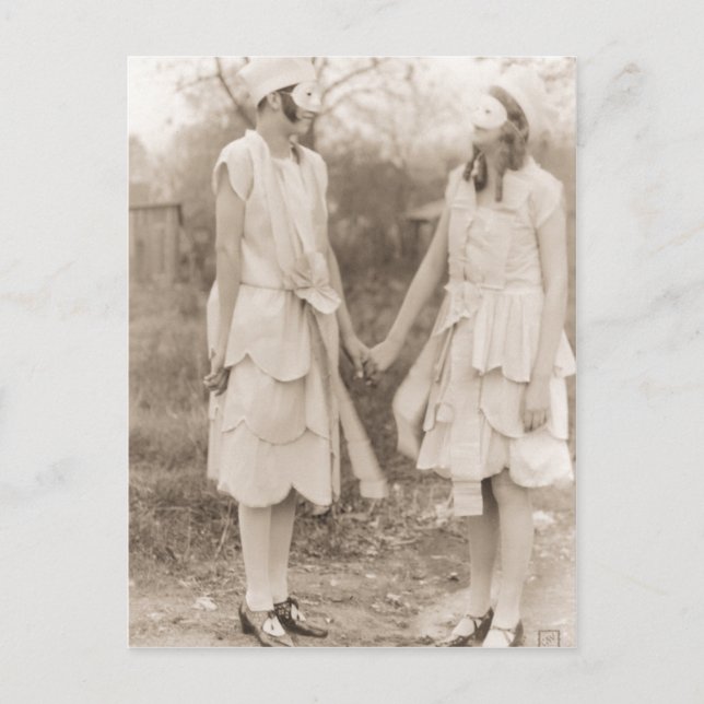 Vintage Halloween Costumes Postcard (Front)