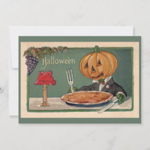 vintage halloween customisable art holiday card