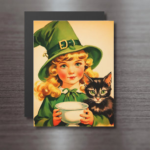 vintage Halloween cutie no7- magnetic card