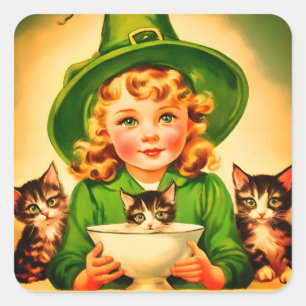 vintage Halloween cutie no9 Square Sticker
