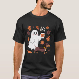 Vintage Halloween Dachshund Spooky Season Weenie D T-Shirt