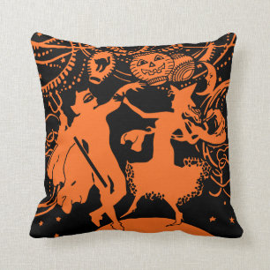 Vintage Halloween Dancing Costume Party Cushion