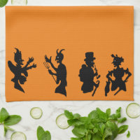Vintage Halloween Demon Devil Silhouettes