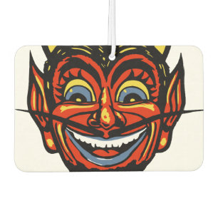 Vintage Halloween Devil Head Car Air Freshener