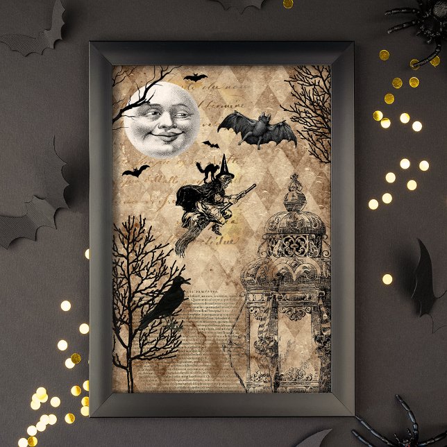 Vintage Halloween Ephemera Decoupage Tissue Paper (Creator Uploaded)