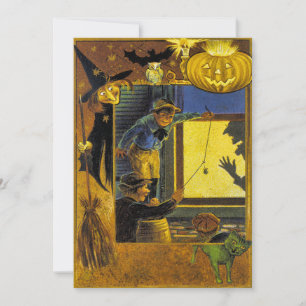 Vintage Halloween Ephemera Invitation