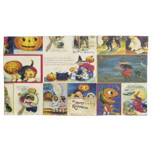 Vintage Halloween Ephemera Pillowcase