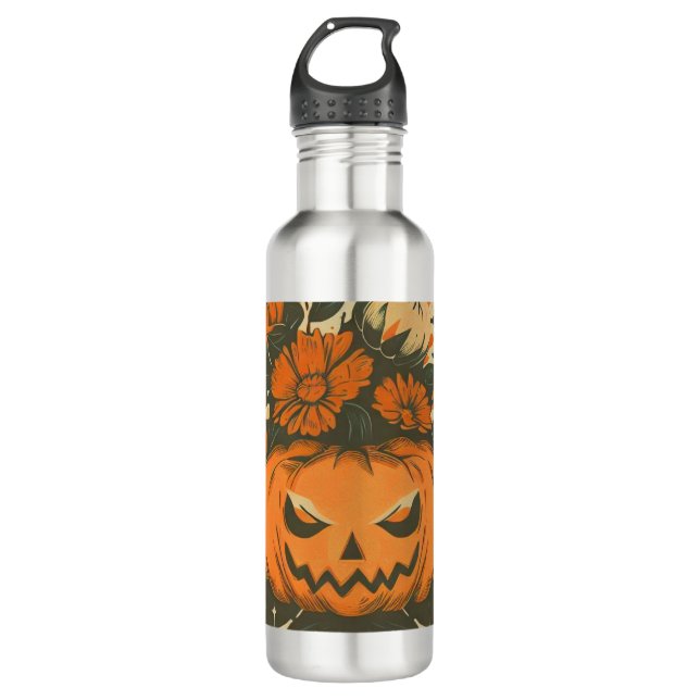 Vintage/Halloween/Fall/pumpkin 710 Ml Water Bottle (Front)
