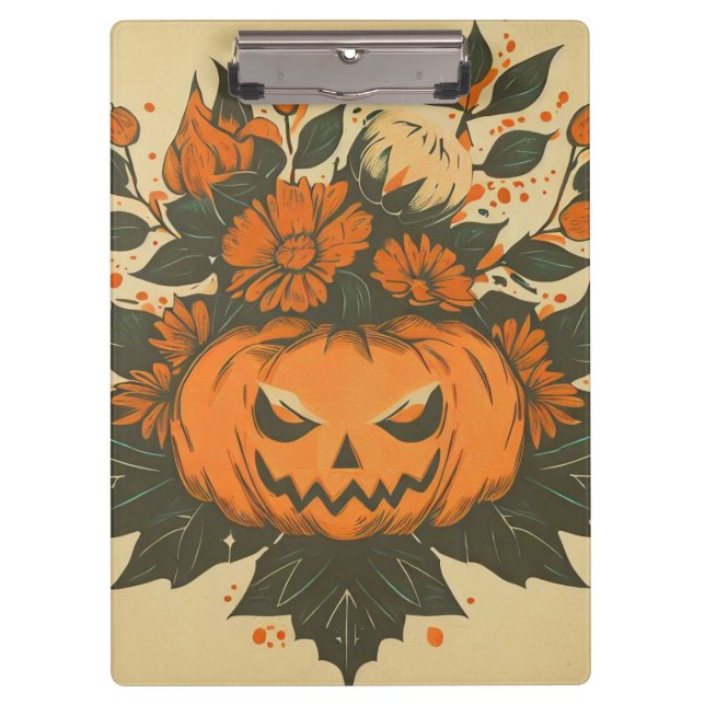 Vintage/Halloween/Fall/pumpkin Clipboard (Front)