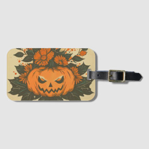 Vintage/Halloween/Fall/pumpkin Luggage Tag