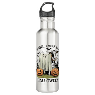 Vintage Halloween Farm Cow 710 Ml Water Bottle