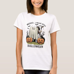 Vintage Halloween Farm Cow T-Shirt