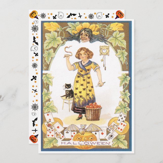 Vintage Halloween Fun Halloween Invitation (Front/Back)