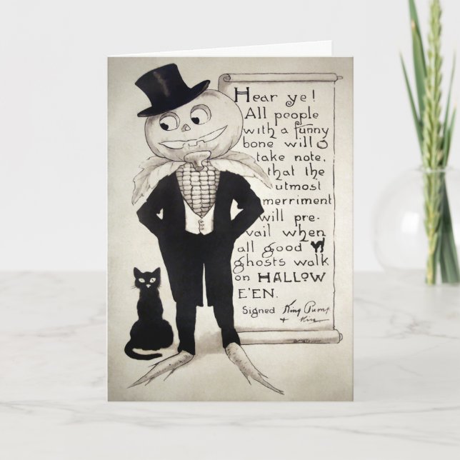 Vintage Halloween Funny Bone Card   (Front)