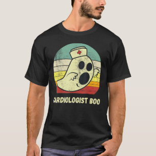 Vintage Halloween Ghost Cardiologist Boo Doctor Me T-Shirt