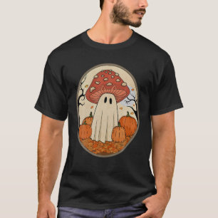 Vintage Halloween Ghost Cat Mushroom T Shirt