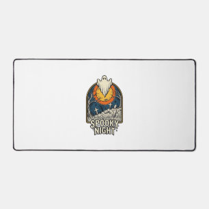 Vintage Halloween Ghost Graveyard Engraving Shirt_ Desk Mat