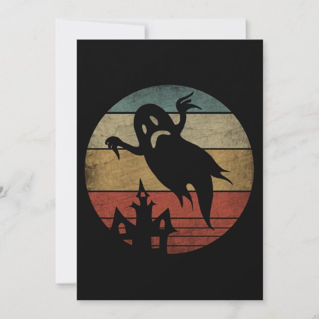 Vintage Halloween Ghost Invitation (Front)