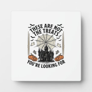 Vintage Halloween Ghost Treats Shirt Design_1 Plaque