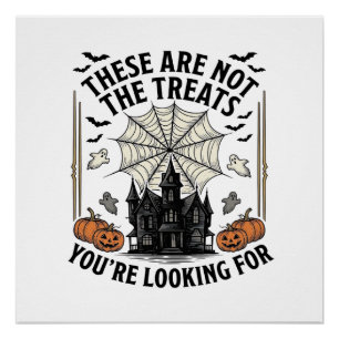 Vintage Halloween Ghost Treats Shirt Design_1 Poster