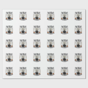 Vintage Halloween Ghost Treats Shirt Design_1 Wrapping Paper