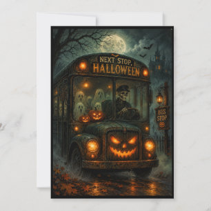 Vintage Halloween Ghosts Greeting Card