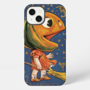 Vintage Halloween, Giant Pumpkin Head Costume iPhone 13 Case
