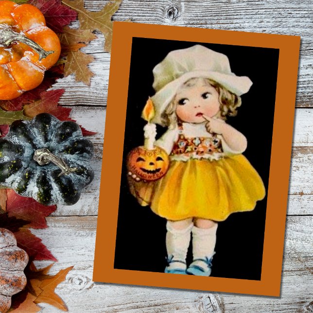 Vintage Halloween Girl With Pumpkin (Creator Uploaded)