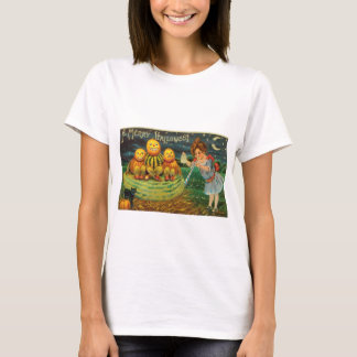 Vintage Halloween Girl with Pumpkins T-Shirt