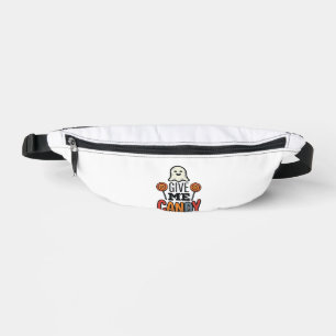 Vintage Halloween Give Me Candy Ghost Shirt Design Bum Bags