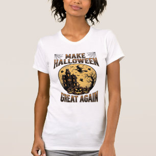 Vintage Halloween Great Again Haunted House Design T-Shirt