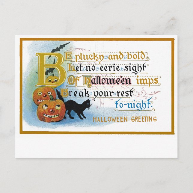Vintage Halloween Greeting Card (Front)